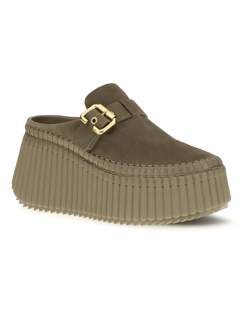 Chloé Women's Sabot Nama Dusty Khaki Sandal Khaki