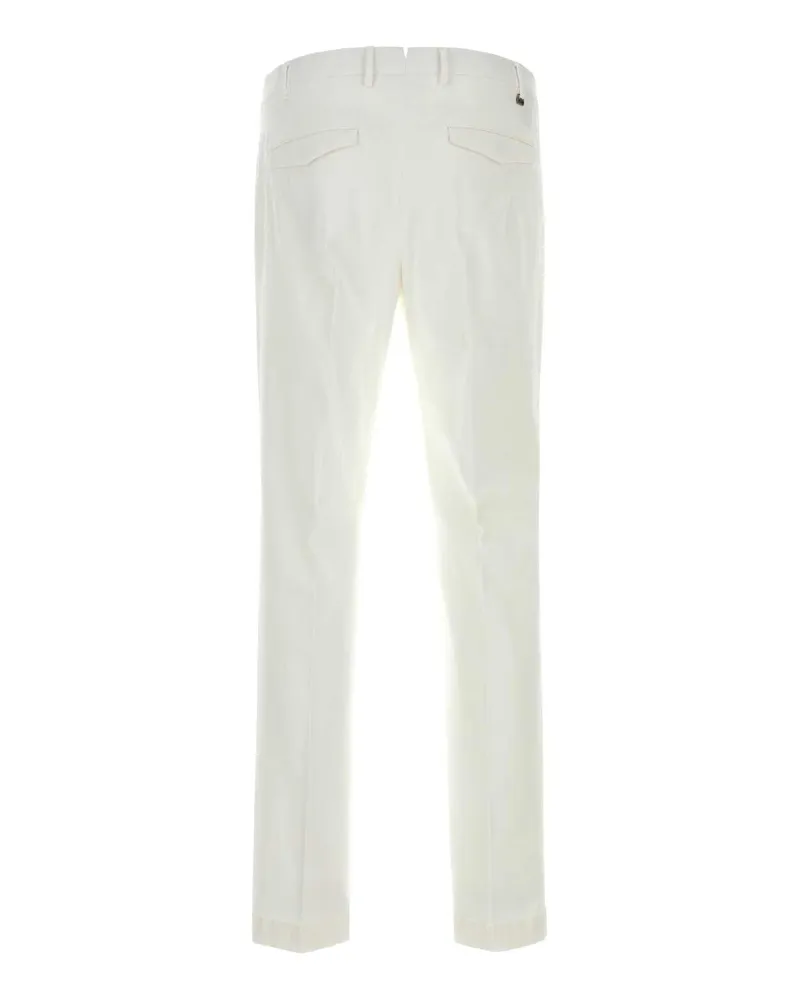 PT TORINO Men's Pantalone Cotone Stretch Bianco Exterior: Cotton Elastane Pantaloni Trousers White
