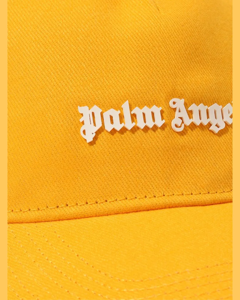 Palm Angels Men's Classic Logo Baseball Cap Yellow Accessories > Beanies & Hats Yellow