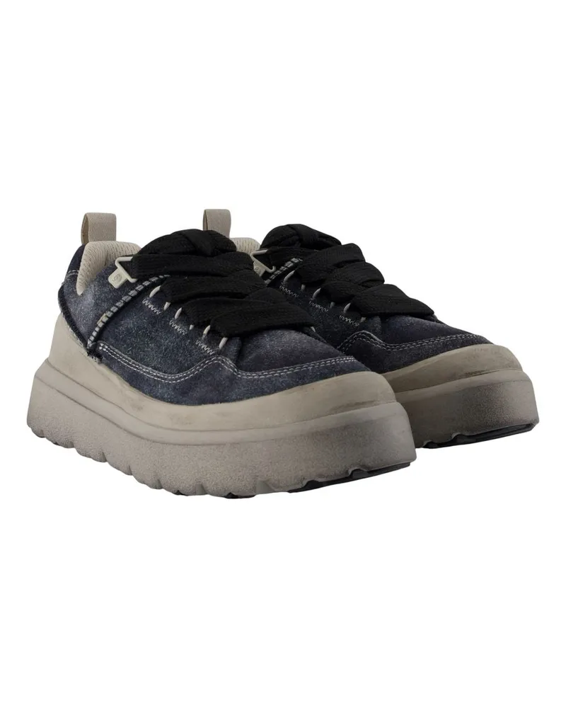 UGG Men's Heritage Utility Sneaker Black Calfskin Black
