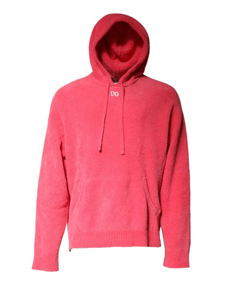 Dolce & Gabbana Men's Logo-Embroidered Cotton-Nylon Knit Hoodie Clothing Red