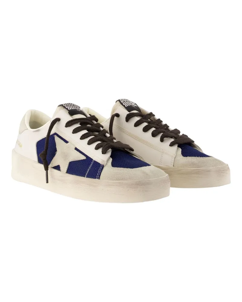 Golden Goose Men's Stardan Sneakers -  Leather White Shoes White