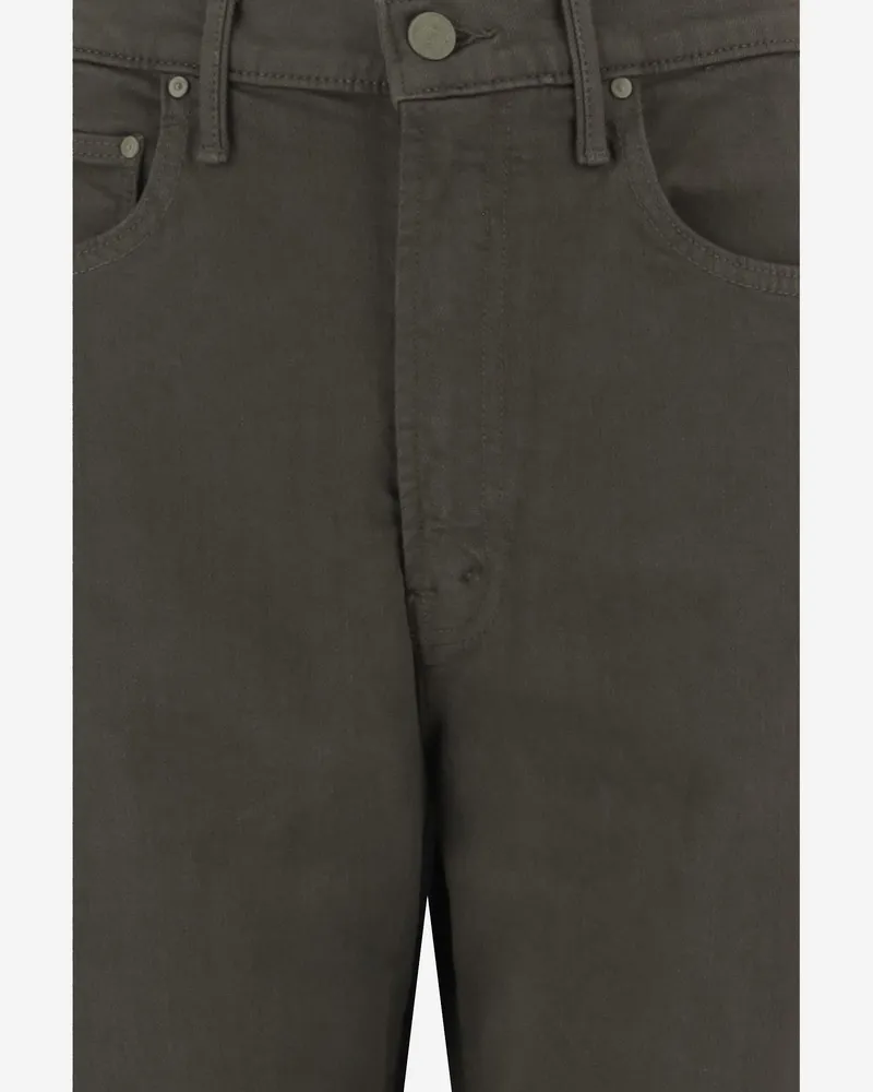 Mother Women's Stretch Cotton Pants Green Jean Green