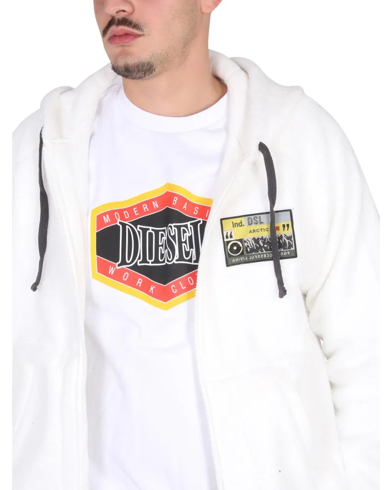 Diesel Logo-Print Drawstring Hood Sweatshirt — Multicolor Multicolor