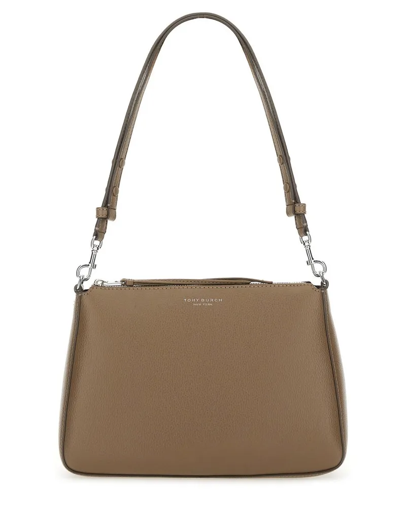 Tory Burch Women's Grey Shoulder Bag Cow Leather Gray