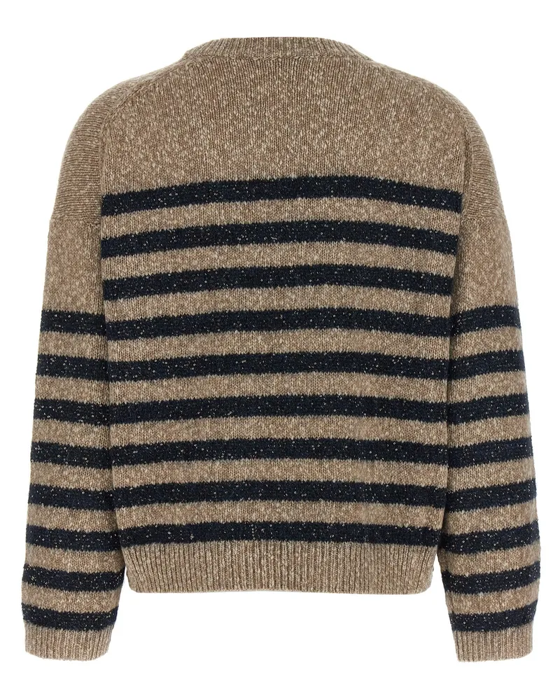 Brunello Cucinelli Women's Multicolor Wool Cardigan Clothing Beige