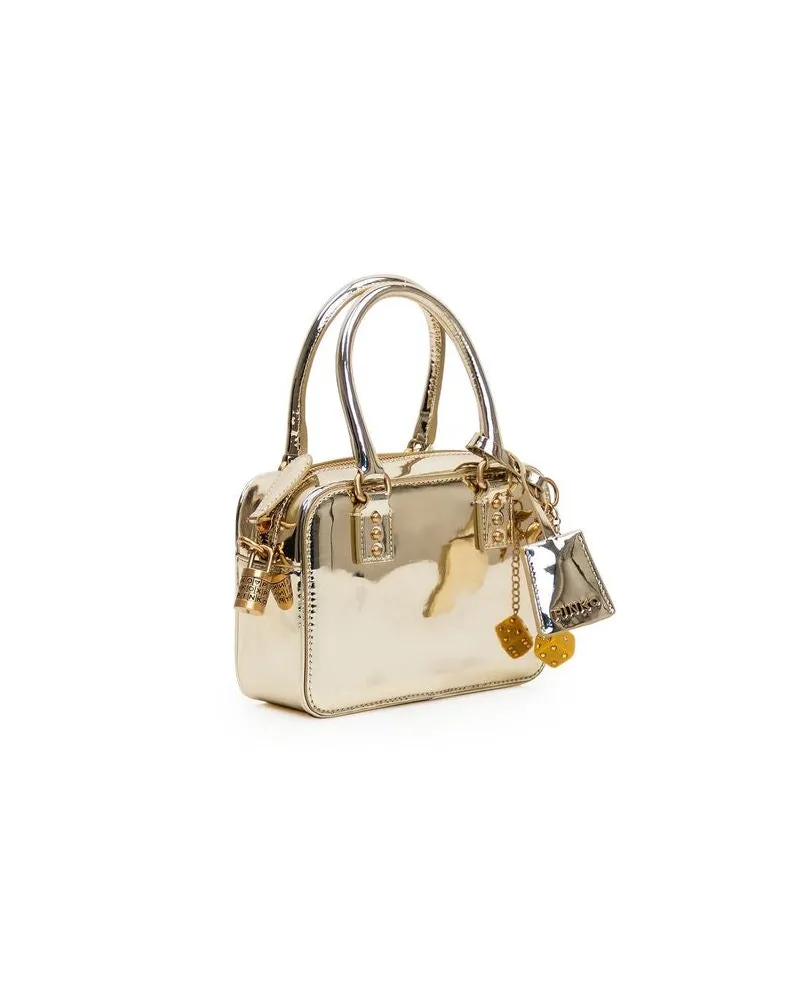 Pinko Women's Handbag Gold Polyurethane Bags - Handbags Gold