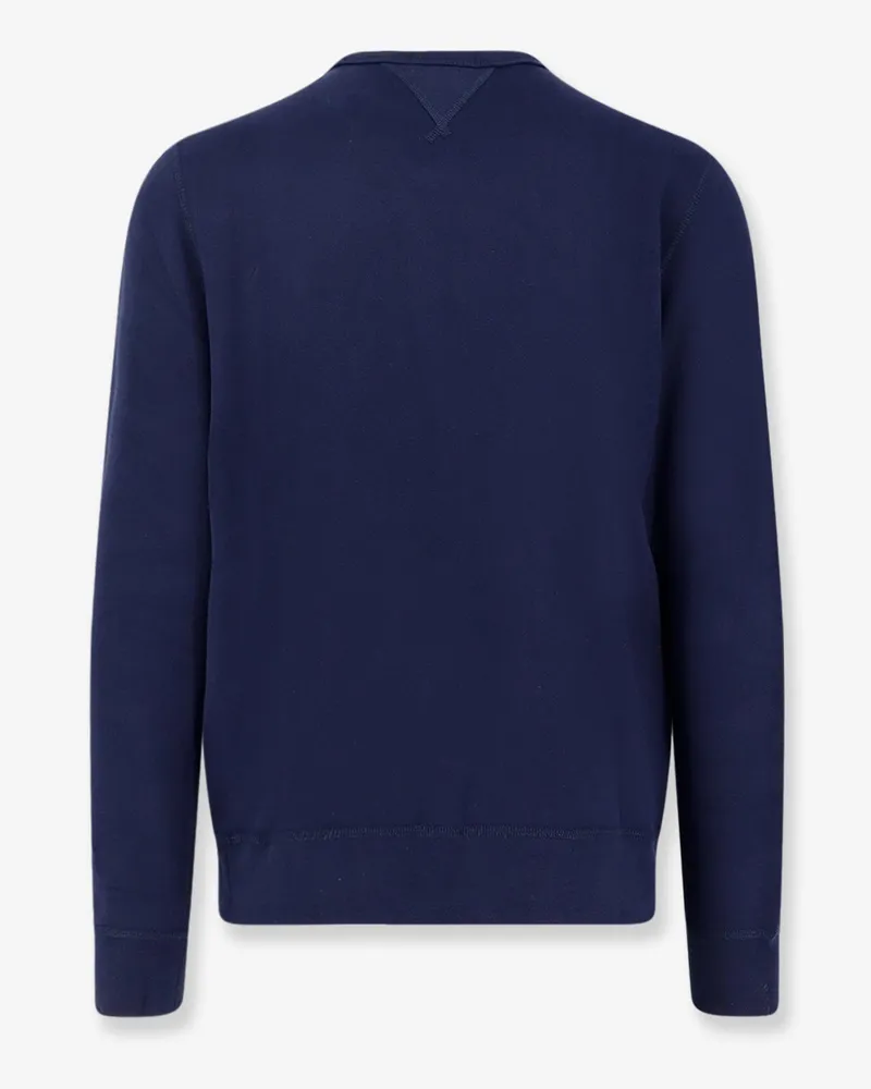 Ralph Lauren Men's Sweater Cotton Blend Blue Sweatshirts Navy