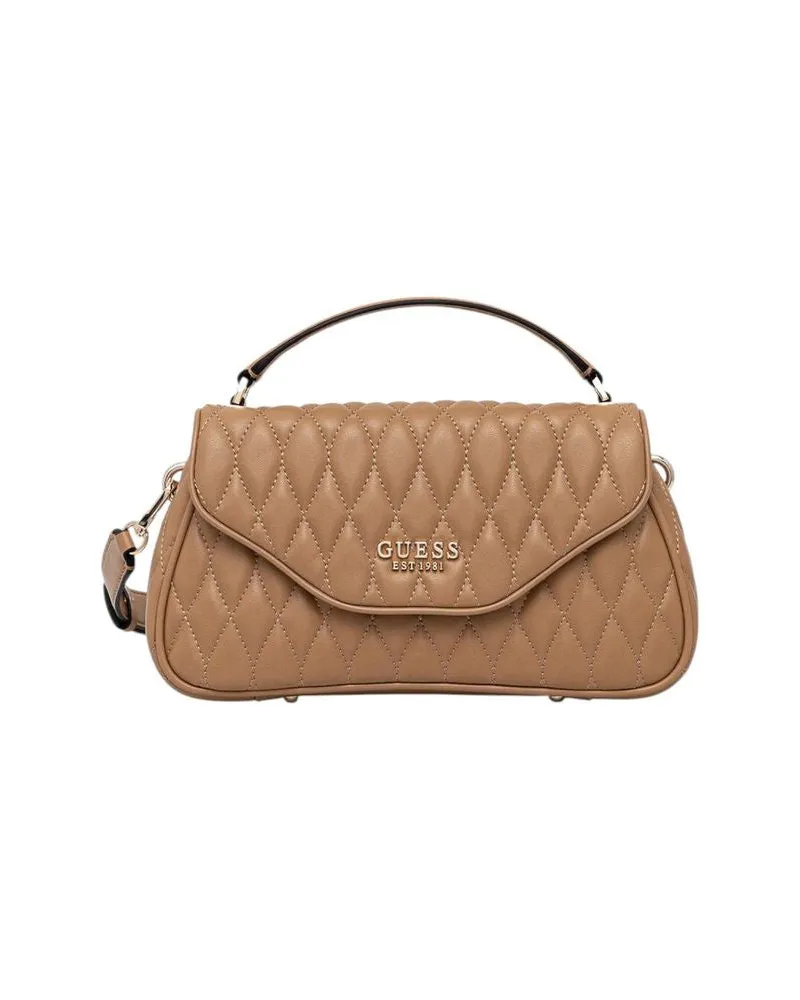 Guess Valla Top Handle Bag — Beige Beige