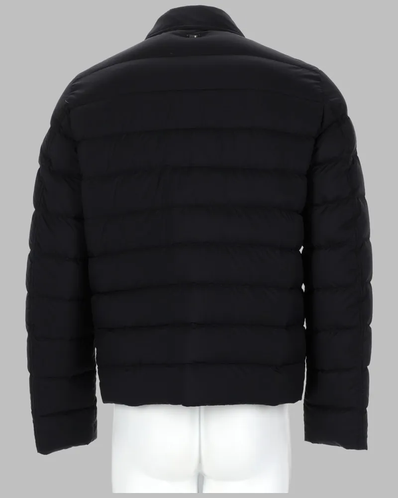 Herno Padded, Button-Fastening Jacket — Black Black