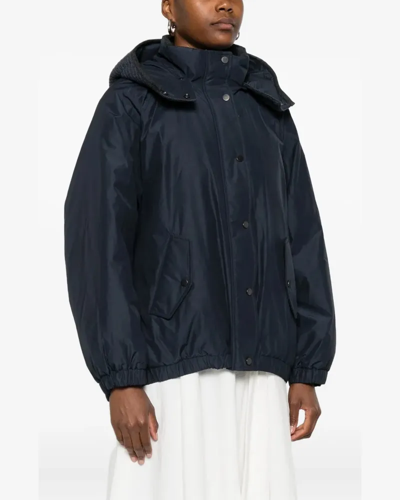 Brunello Cucinelli Women's Hooded Jacket Aw25 W Navy