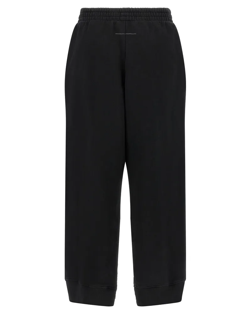 Maison Margiela Deconstructed Cotton Joggers — Black Black