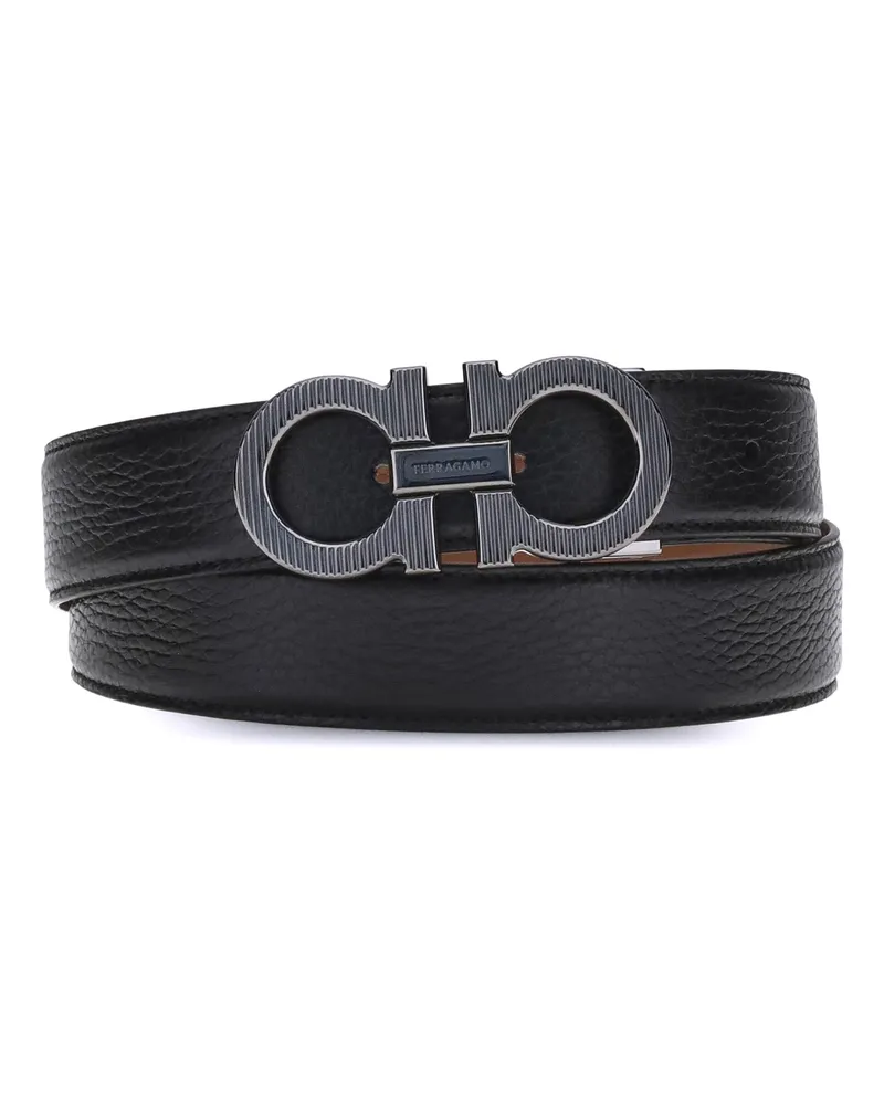 Ferragamo Gancini Belt — Black Black