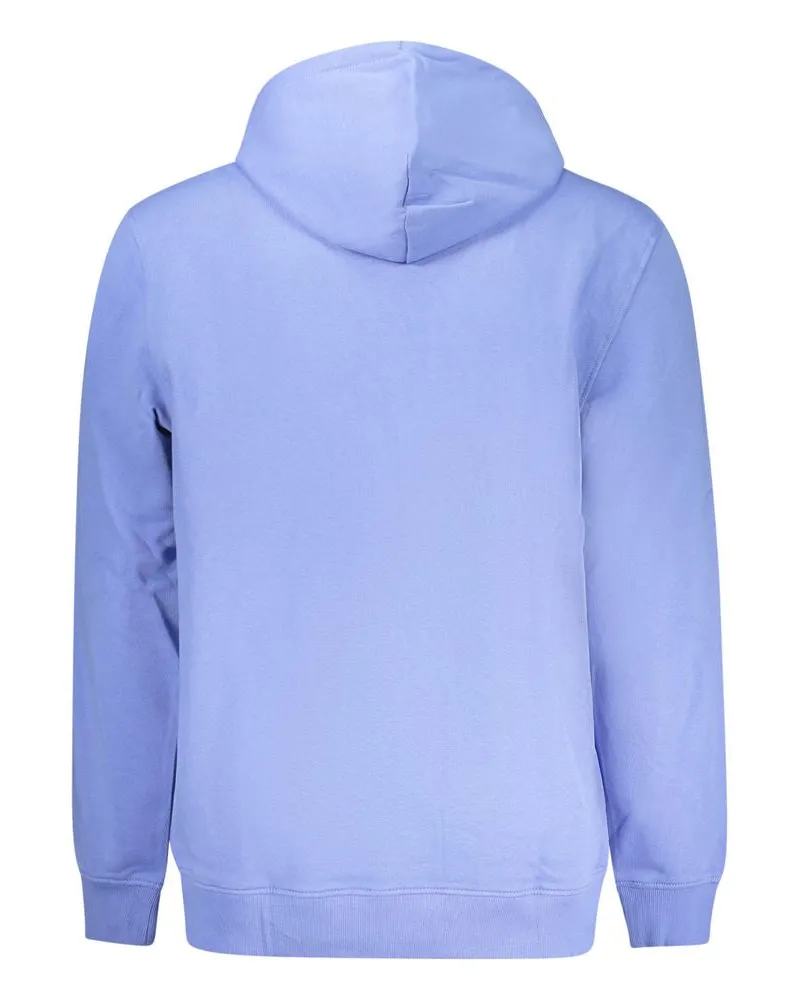 Tommy Hilfiger Logo-Embroidered Cotton Hoodie — Blue Blue