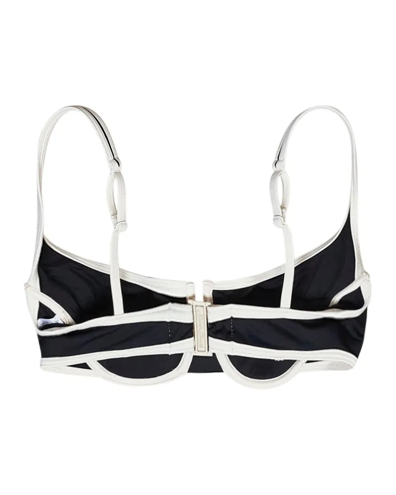 MC2 Saint Barth Women's Bikini Top Amira Multicolour Lycra Polyamide Swimwear Sea Clothing Black