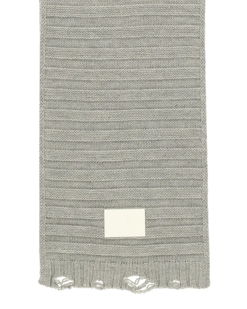 Maison Margiela Virgin Wool & Acrylic Blend Scarf — Gray Gray