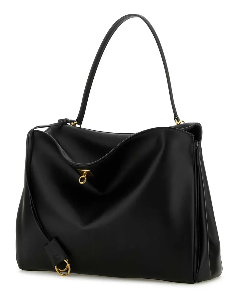 Balenciaga Women's Black Leather Large Rodeo Handbag Borse A Mano Bag Black