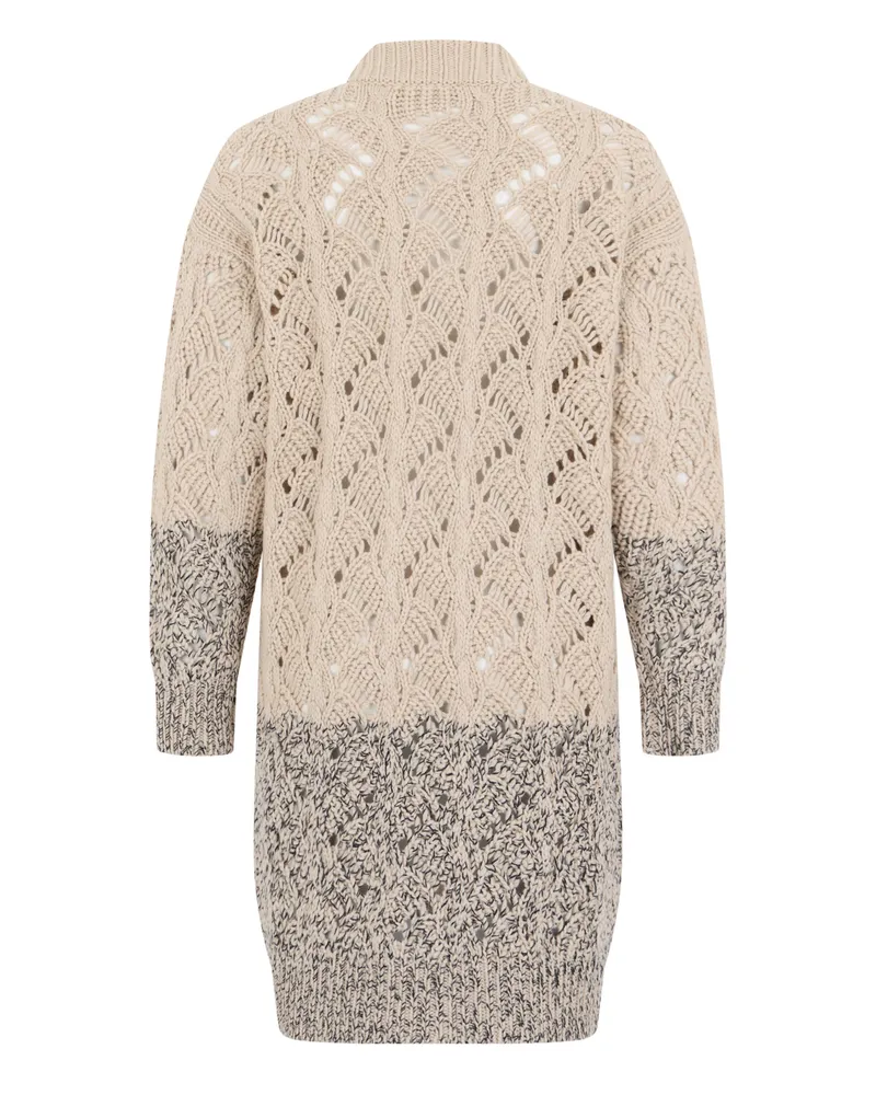 Fabiana Filippi Virgin Wool Blend Cardigan — Beige Beige