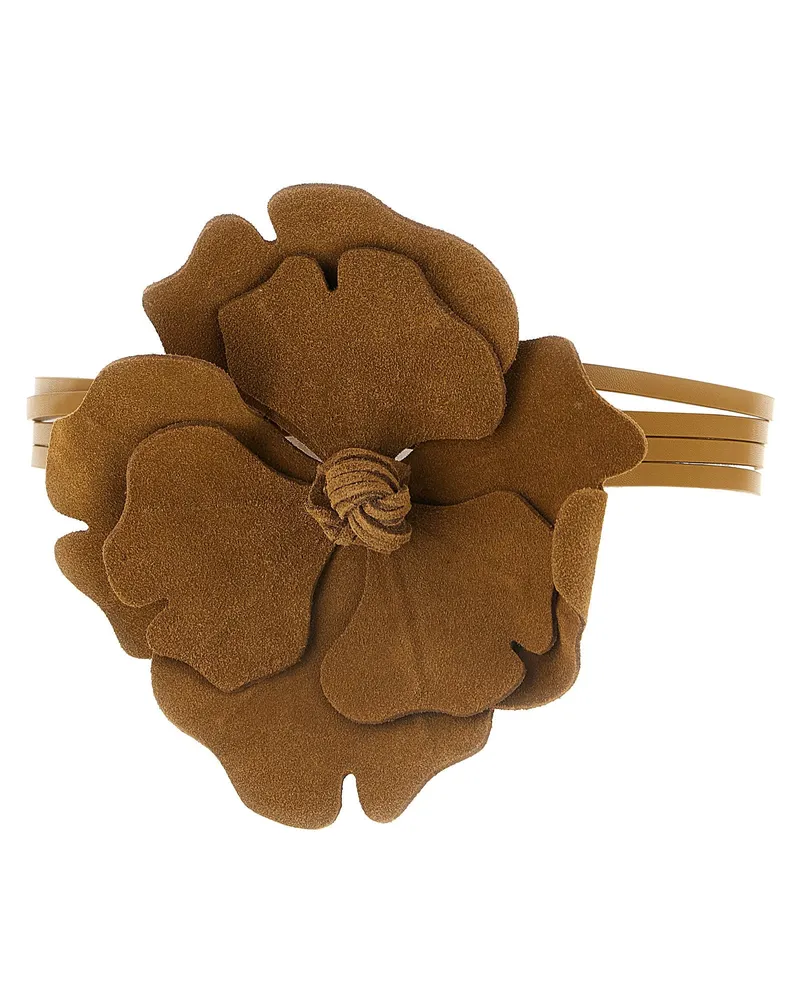 Pinko Flower Belt — Cognac Cognac