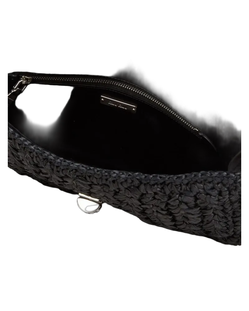 Miu Miu Women's Miu Crossbody Bag Black Lambskin Crossbody-bags Black