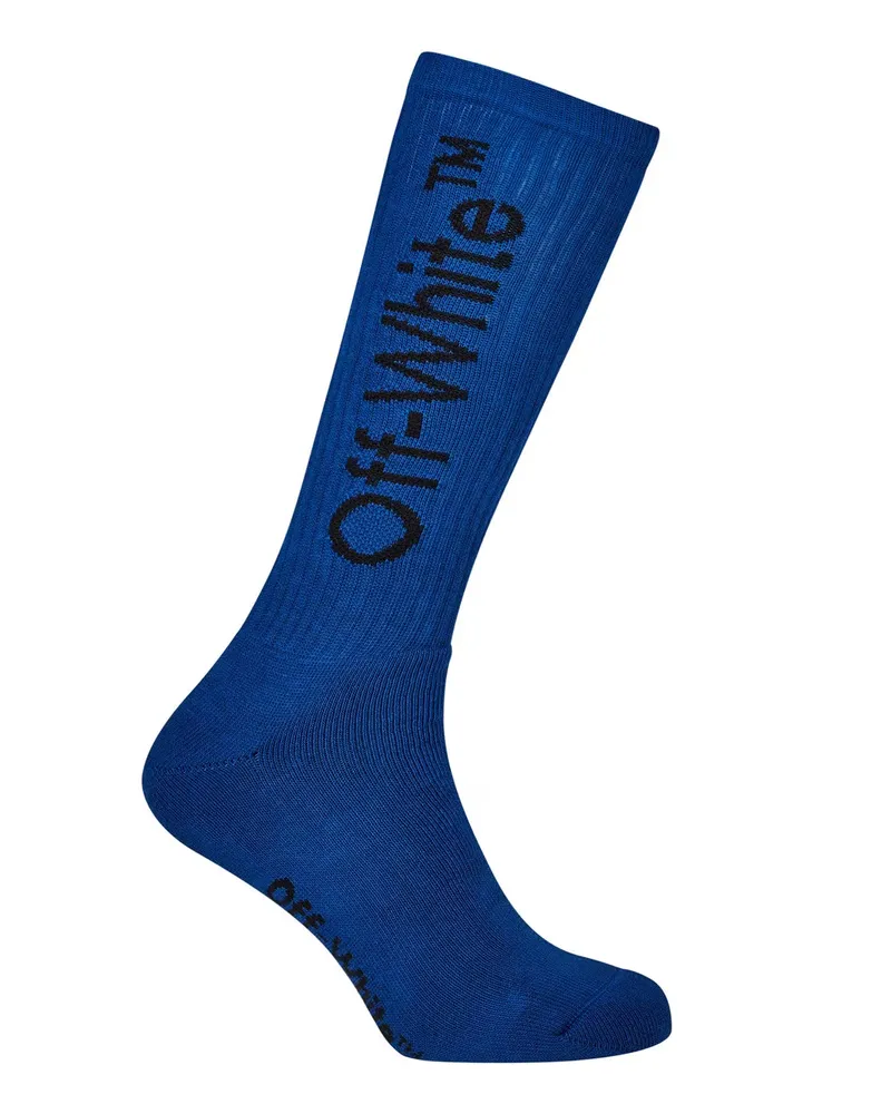 OFF-WHITE Men's Arrow Logo Mid Lenght Socks Blue Clothing > Underwear Blue