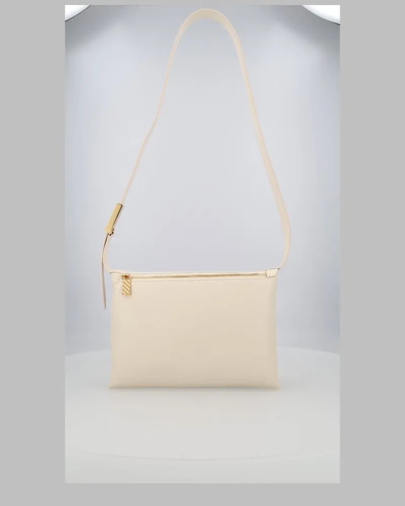 OFF-WHITE Women's Shoulder Bag Dust Beige Calf Leather Beige