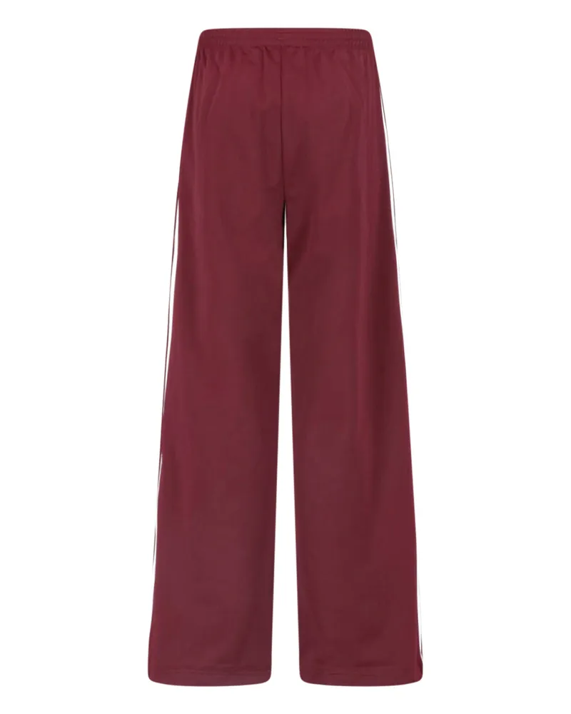 adidas Women Trousers Red Polyester Burgundy