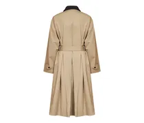 Water-Resistant Cotton Trench Coat — Beige