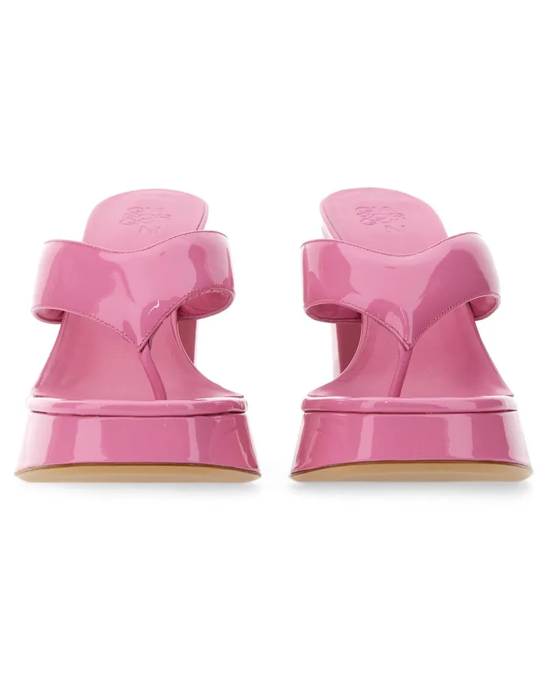 Gia Borghini Patent Leather Sandal — Pink Pink