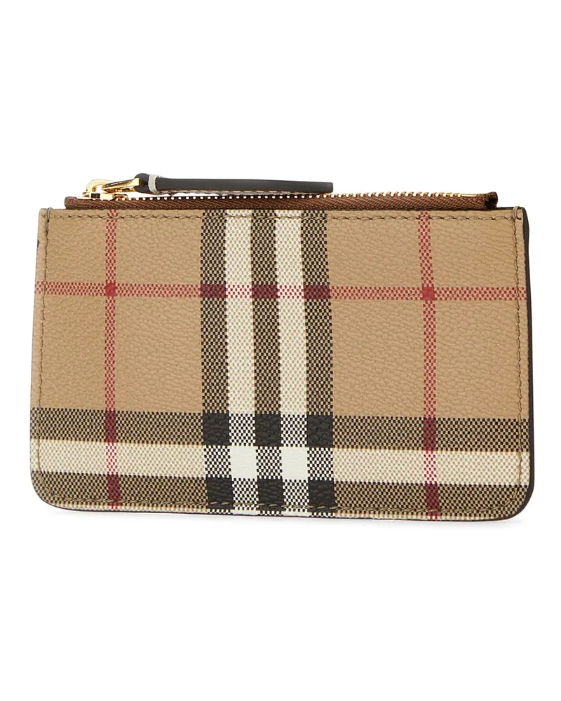 Burberry 8070420 A7026 Archivebeige Polyurethane Polyester Cotton Portafogli Wallet Beige