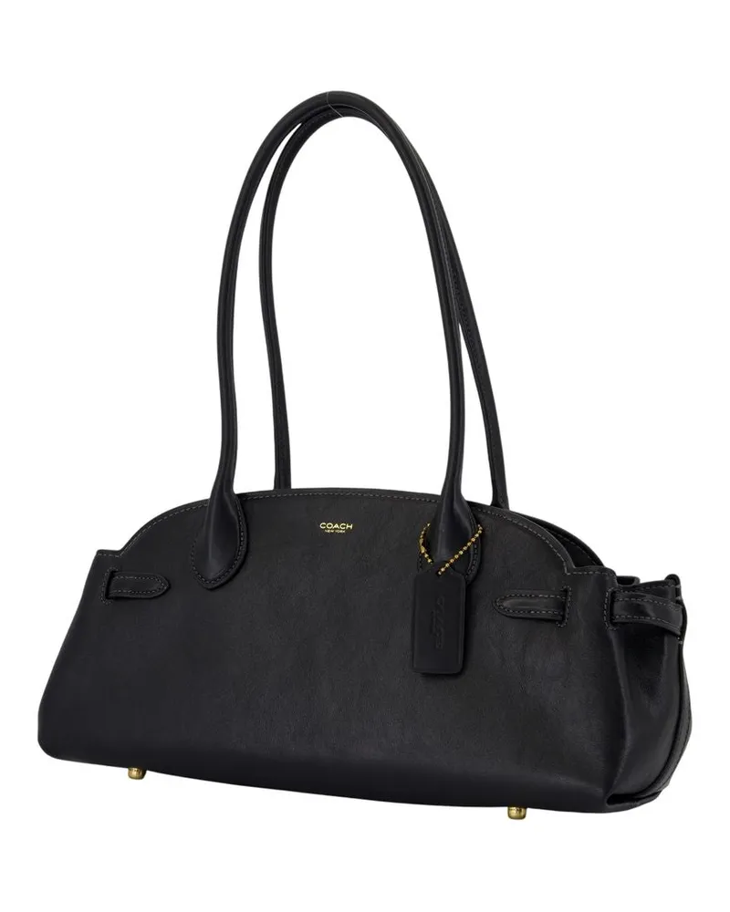 Coach Women's Empire Carryall 34 Shoulder Bag -  Leather Black Cowhide Shoulder-Hobo-Bags Black