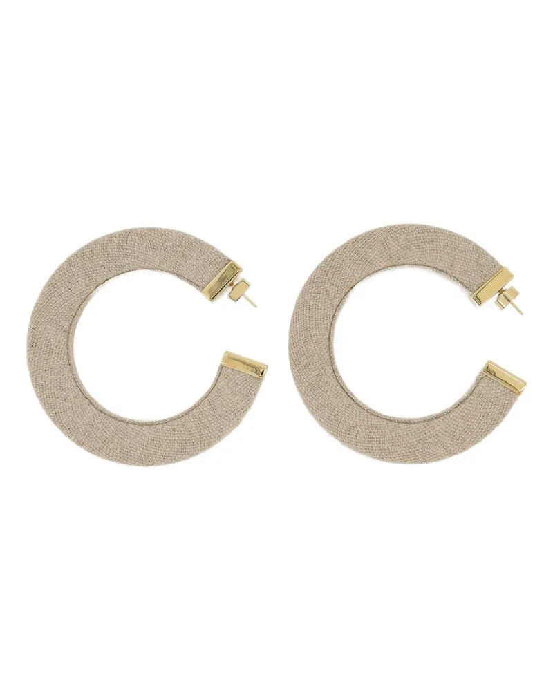Jacquemus Unisex La Créole Linu Earrings Beige Linen Others Jewelry-Watches Beige
