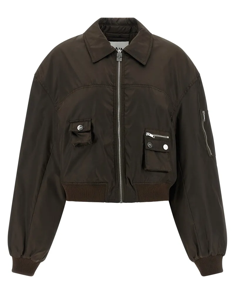 Ganni Duchesse Jacket — Brown Brown