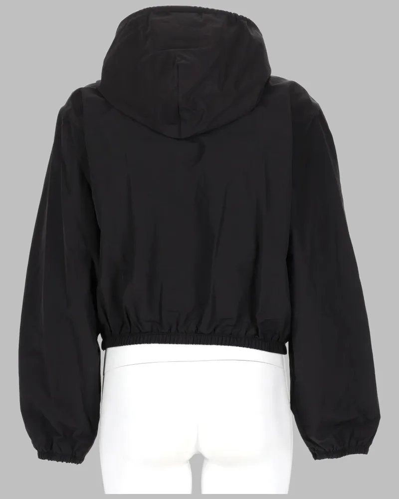 Alexander Wang Hooded Cotton-Blend Jacket — Black Black