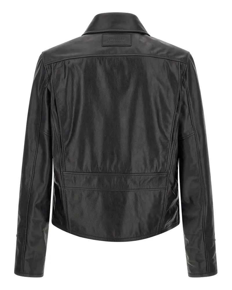 Amiri Leather Jacket — Black Black