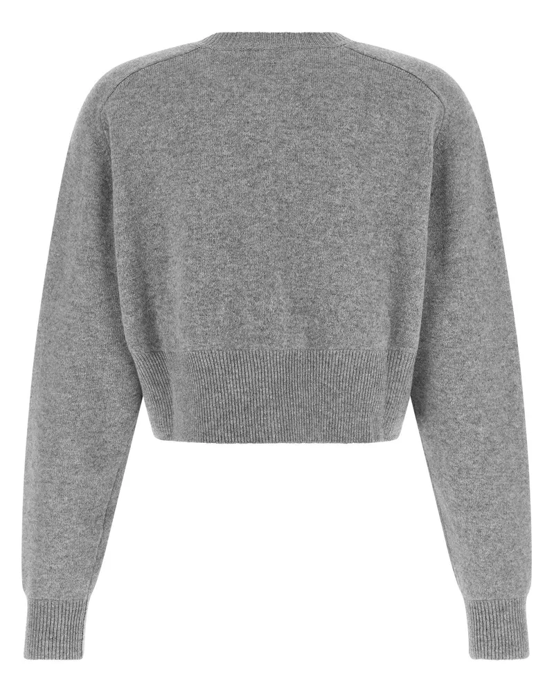 Elisabetta Franchi Wool and Cashmere Blend Cardigan — Gray Gray