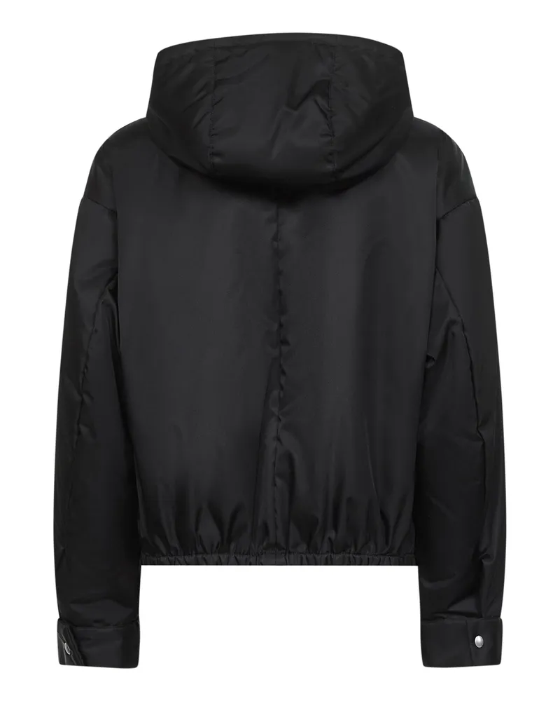 Prada Hooded Re-Nylon Blouson Jacket — Black Black