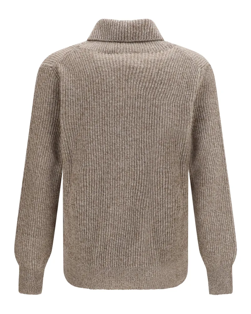 Brooksfield Men's Virgin Wool Shawl Collar Cardigan Segale Fleece Ovis Aries Sweater 