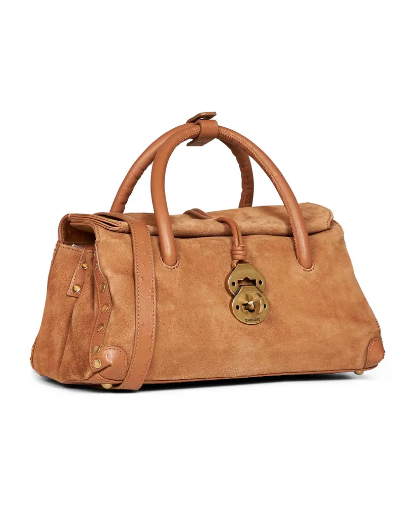 Zanellato Dotta Small Top Handle Bag — Camel Camel