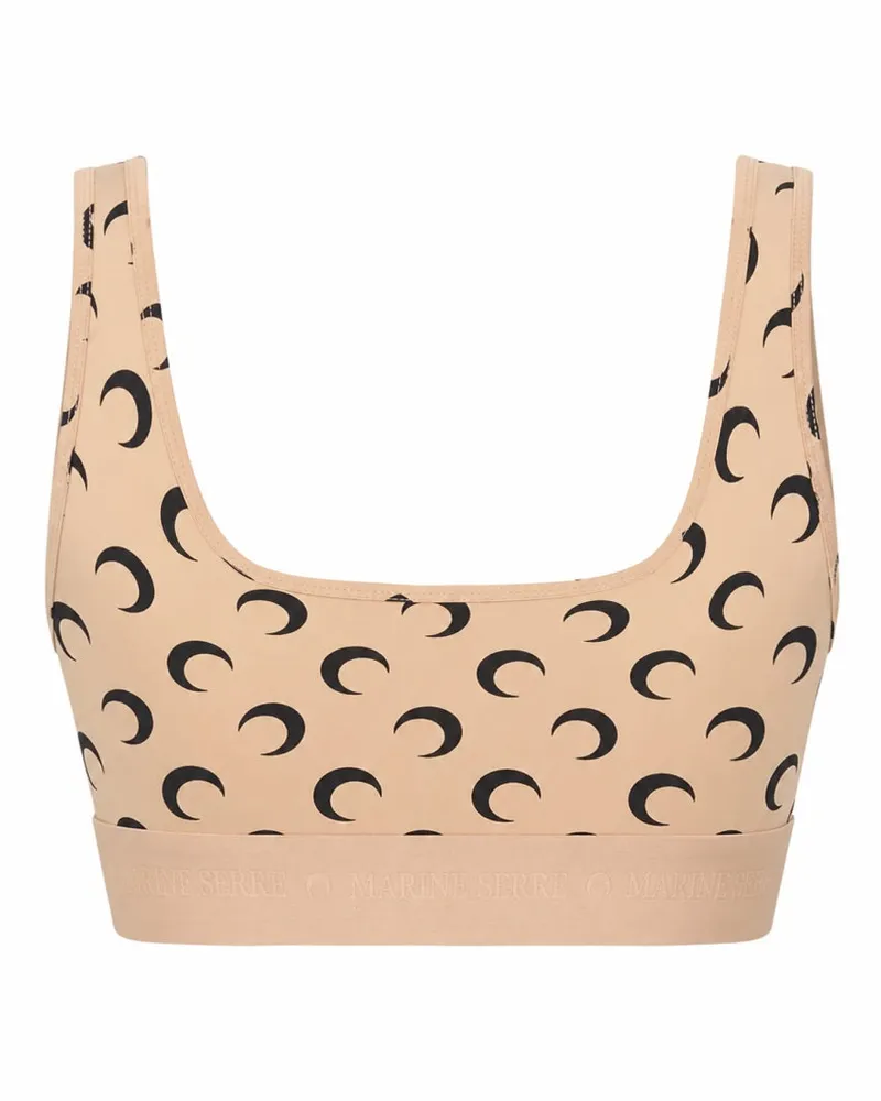 Marine Serre Moon Bra Top — Beige Beige