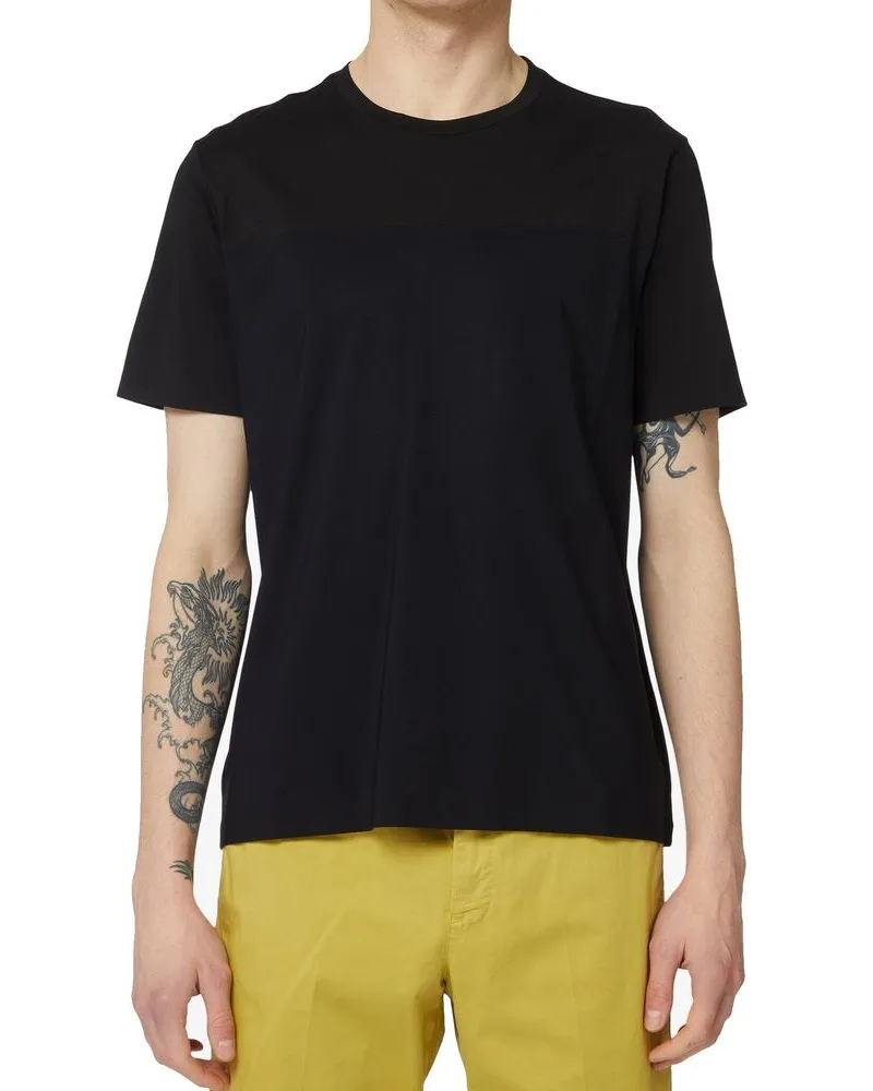Herno Men's Black Cotton T-Shirt Black