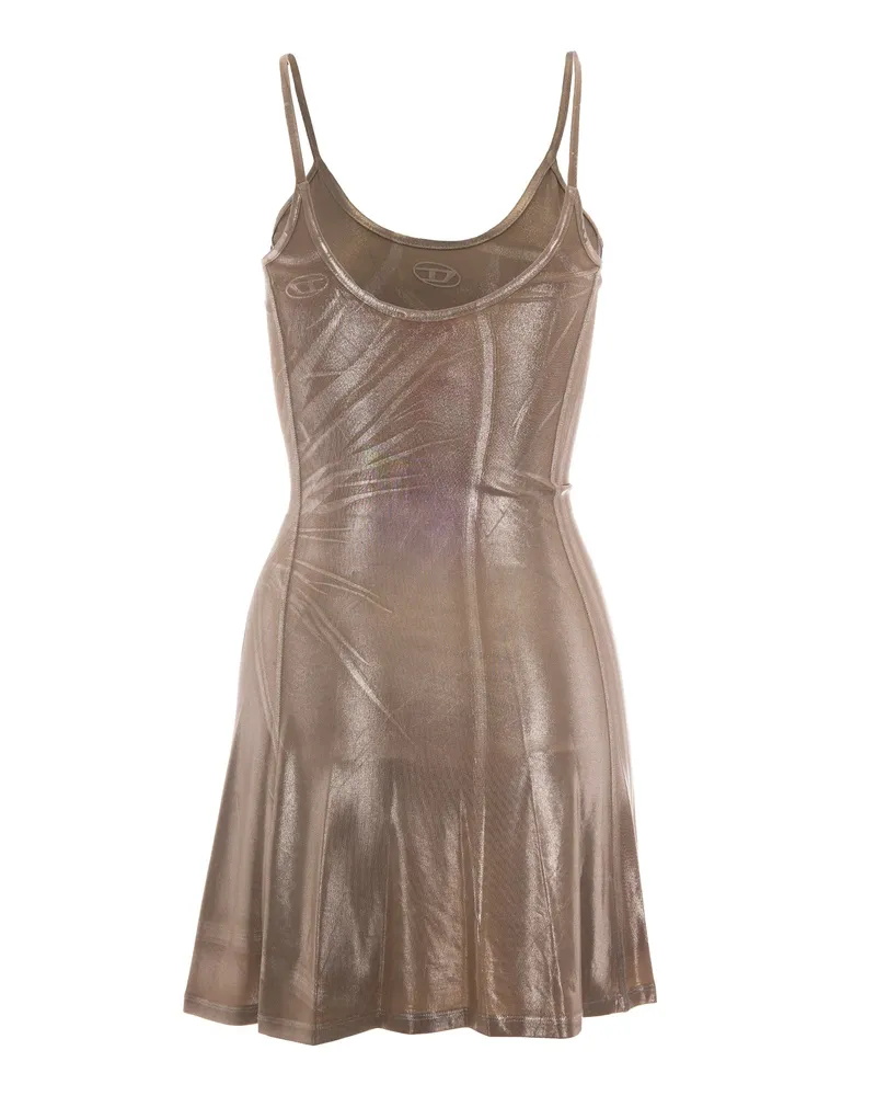 Diesel Women's Mini Dress Invy Sandy Beige Sandy-Beige Viscose Elastane Evening Suits Sandy/beige Beige