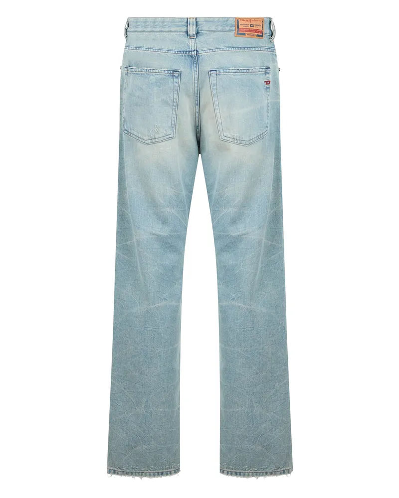 Diesel Women's Straight-Leg Jeans Light Blue Cotton Blue