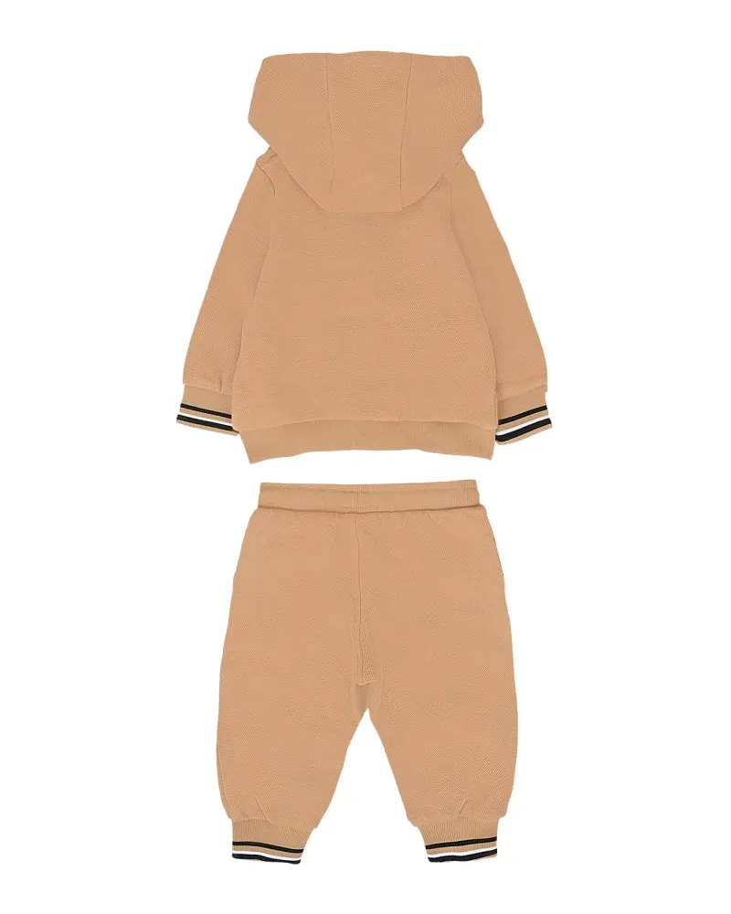 HUGO BOSS Cotton Blend Sweatshirt — Beige Beige