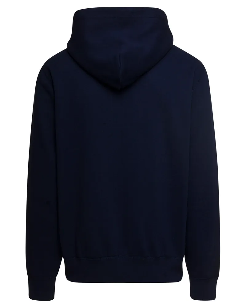 Ralph Lauren Men's Zip-Up Hoodie Blue Cotton Blend Sweatshirts Sweater Navy