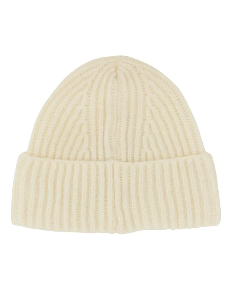 Baracuta BRACC0118_UF0509817 Logo-Patch Virgin Wool Beanie — White White