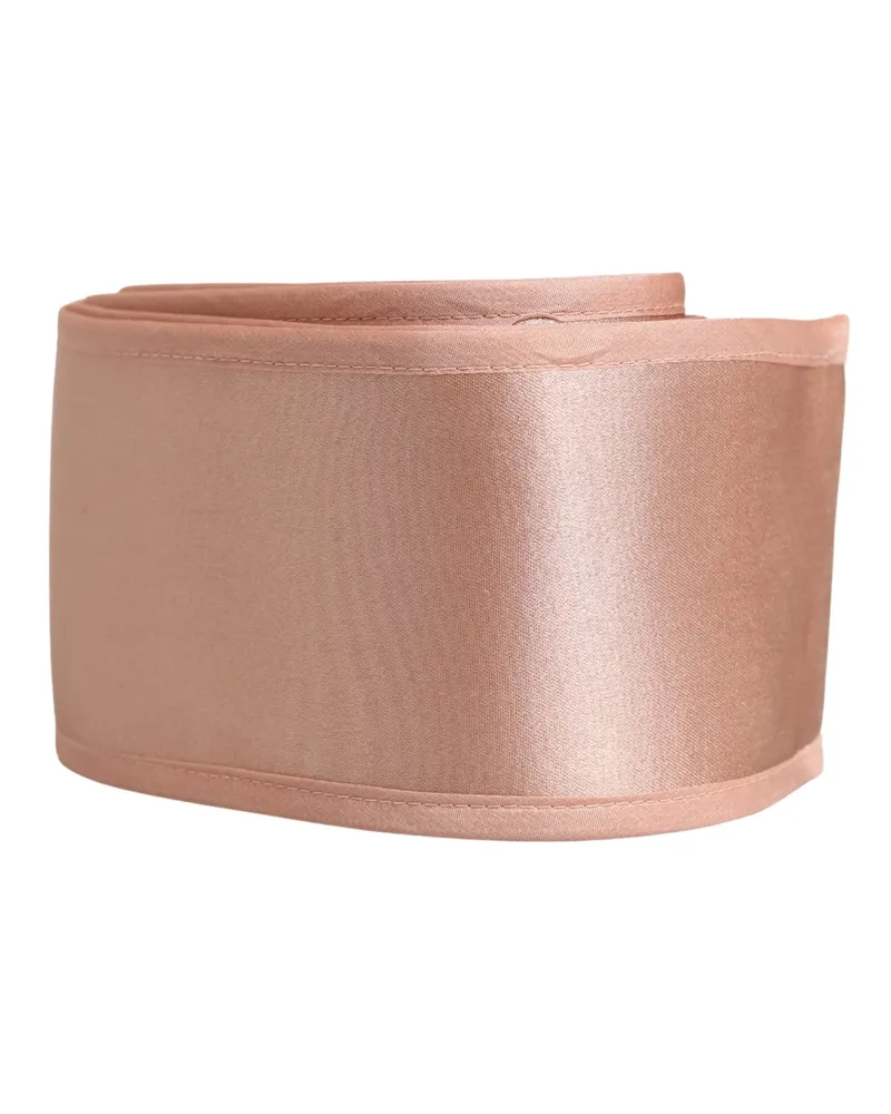 Dolce & Gabbana Light Pink Silk Satin Waist Women Cintura Belt Pink