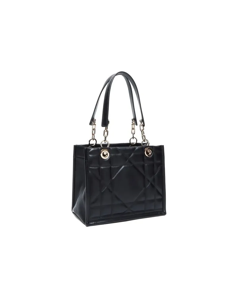 Dior Women's Quilted Leather Shoulder Bag Black With Suede Black