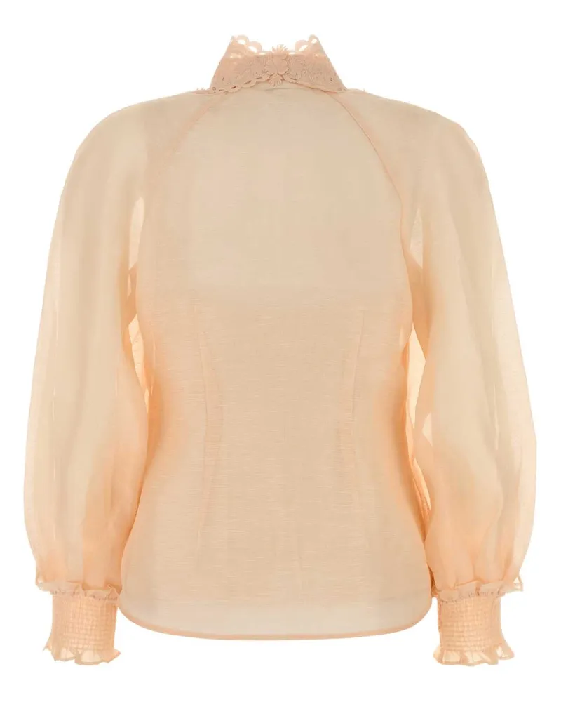 Zimmermann Collared Blouse — Peach Peach