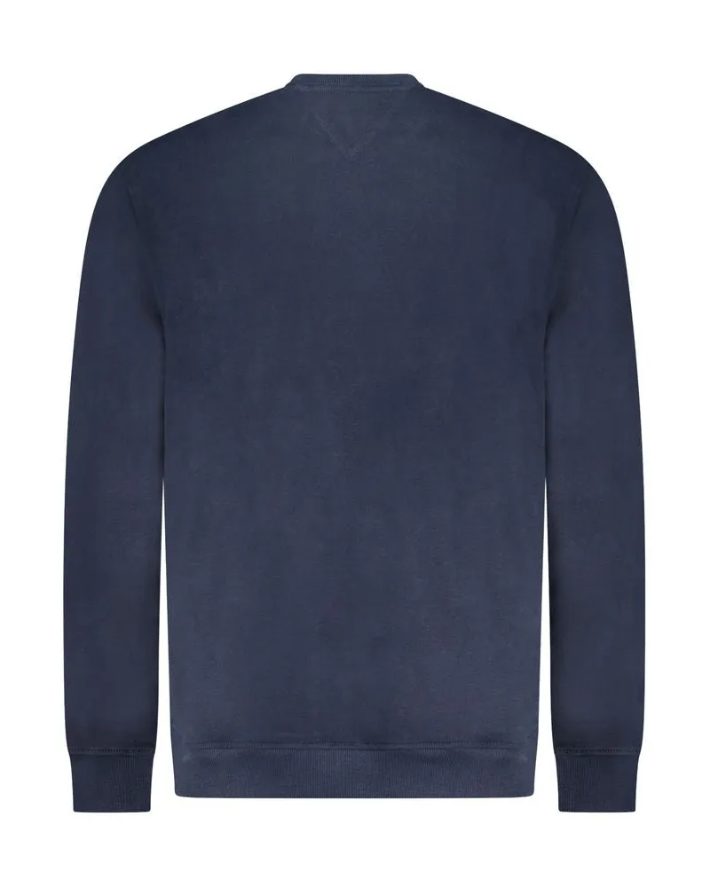 Tommy Hilfiger Embroidered Logo Cotton Sweatshirt — Navy Navy